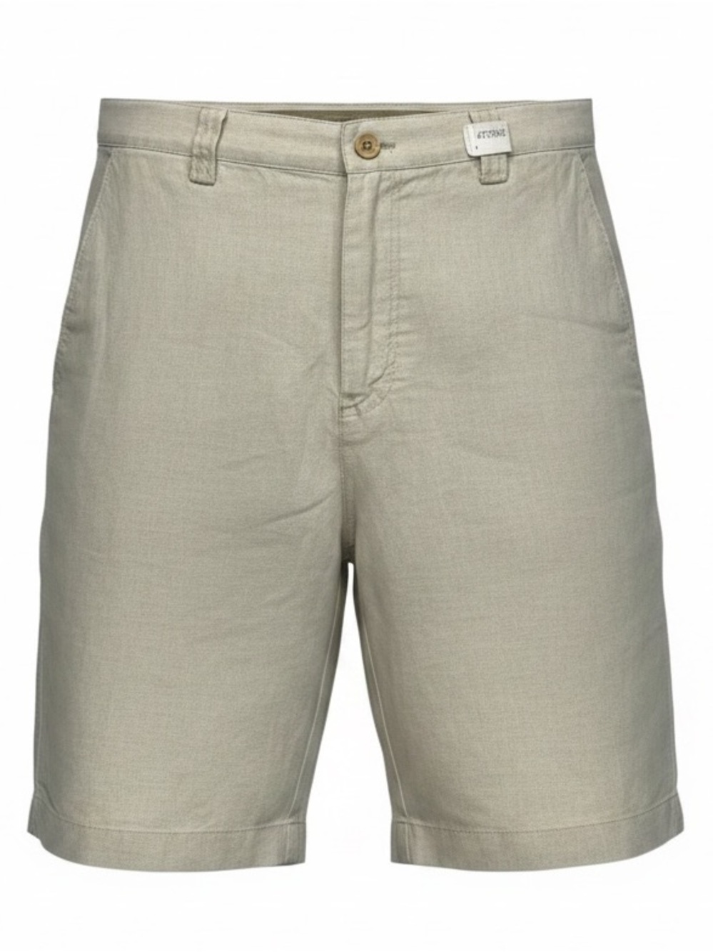 Boho Beige Natural Linen Shorts Mens Size 32 10 Inseam Button Zip Fly CoinPocket
